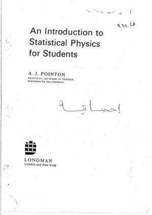 دانلود کتاب Introduction To Statistical Physics
