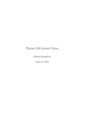دانلود کتاب Physics Lecture Notes