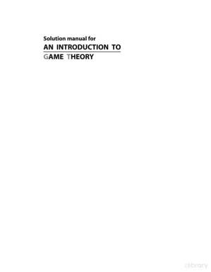 دانلود کتاب Solution manual for AN INTRODUCTION TO GAME THEORY