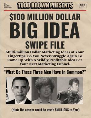 دانلود کتاب $100 Million Dollar Big Idea Swipe File