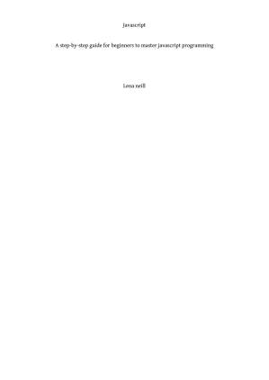 دانلود کتاب Javascript: A Step-by-Step Guide for Beginners to Master Javascript Programming
