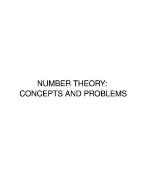 دانلود کتاب Number Theory: Concepts and Problems