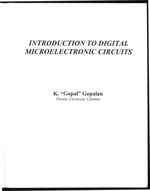 دانلود کتاب Introduction to Digital Microelectronic Circuits