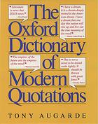 دانلود کتاب The Oxford dictionary of modern quotations