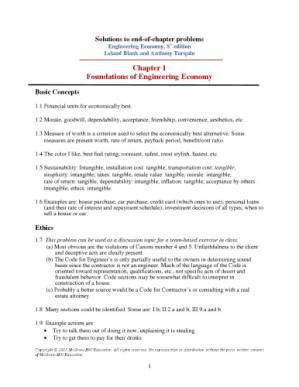دانلود کتاب Engineering Economy Solution Manual 8th Edition