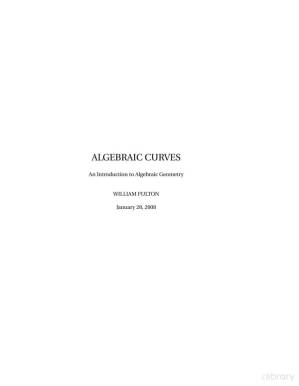 دانلود کتاب Algebraic Curves An Introduction to Algebraic Geometry