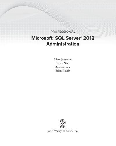 دانلود کتاب Professional Microsoft SQL Server 2012 Administration