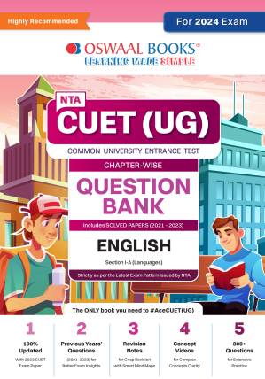 دانلود کتاب Oswaal NTA CUET (UG)| Question Bank Chapterwise & Topicwise English For 2024 Exam