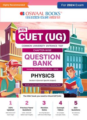 دانلود کتاب Oswaal NTA CUET (UG) Chapterwise Question Bank Physics (For 2024 Exam)