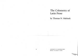 دانلود کتاب The Colometry of Latin Prose