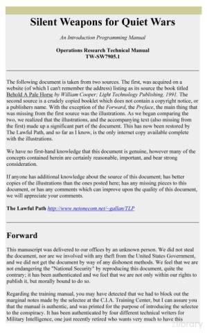 دانلود کتاب Silent Weapons for Quiet Wars – An Introduction Programming Manual