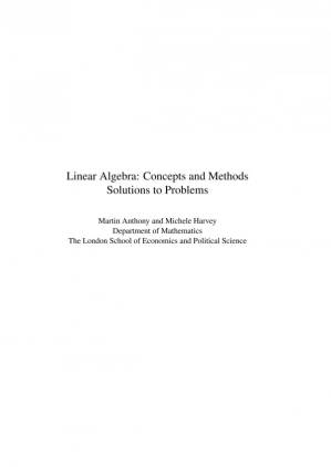 دانلود کتاب Instructor Solution Manual To Accompany Linear Algebra: Concepts and Methods (Solutions)