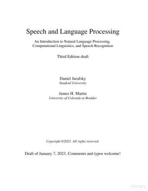 دانلود کتاب Speech and Language Processing: An Introduction to Natural Language Processing, Computational Linguistics, and Speech Recognition