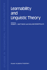 دانلود کتاب Learnability and Linguistic Theory
