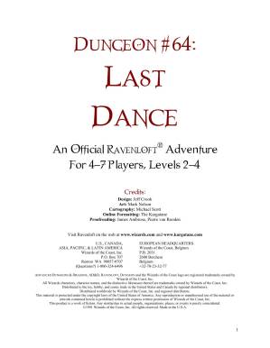 دانلود کتاب AD&D Ravenloft Adventure – Last Dance