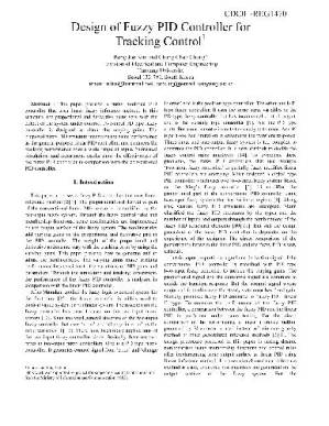 دانلود کتاب Design of fuzzy PID controller for tracking control