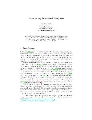 دانلود کتاب Refactoring functional programs