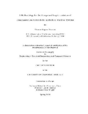 دانلود کتاب A methodology for the design and implementation of communication protocols for embedded wireless systems