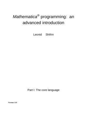 دانلود کتاب MathematicaTM programming: an advanced introduction