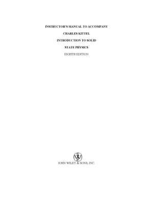 دانلود کتاب Solution manual for Introduction to solid state physics