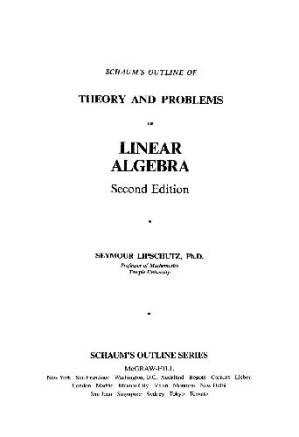 دانلود کتاب Theory and Problems of Linear Algebra