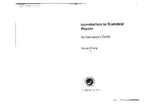دانلود کتاب Solutions Manual for Introduction to Statistical Physics