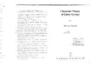 دانلود کتاب Character theory of finite groups