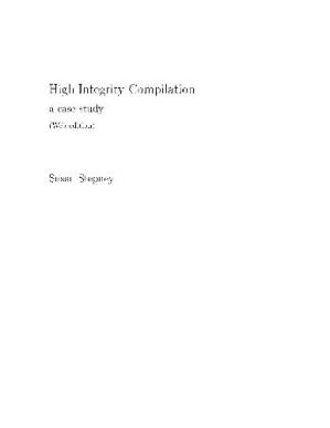دانلود کتاب High integrity compilation: a case study