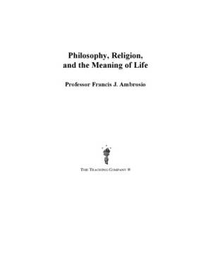 دانلود کتاب Philosophy, religion, and the meaning of life