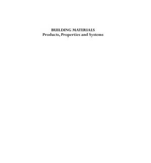 دانلود کتاب Building materials : products, properties and systems