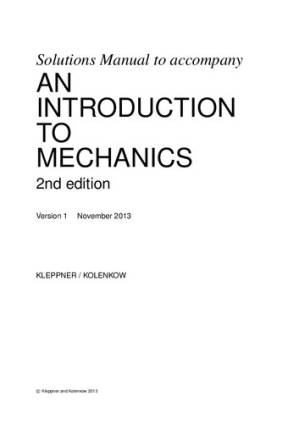 دانلود کتاب Solutions Manual to accompany An Introduction to Mechanics