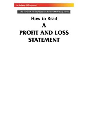 دانلود کتاب How To Read A Profit And Loss Statement