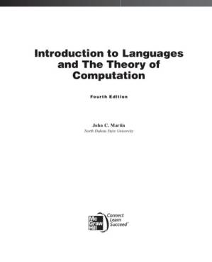 دانلود کتاب Introduction to Languages and the Theory of Computation