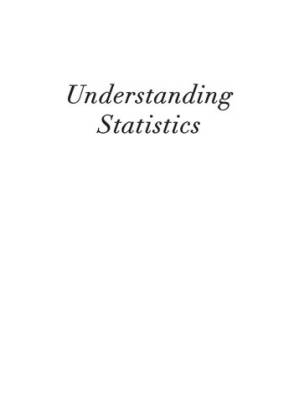 دانلود کتاب Understanding statistics: an introduction /