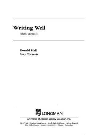 دانلود کتاب Writing Well