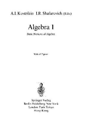 دانلود کتاب Algebra I Basic Notions Of Algebra