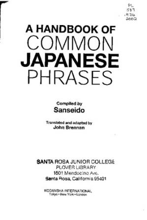 دانلود کتاب A Handbook of Common Japanese Phrases (Properly Cut and Bookmarked)