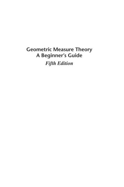 دانلود کتاب Geometric Measure Theory, Fifth Edition: A Beginner’s Guide