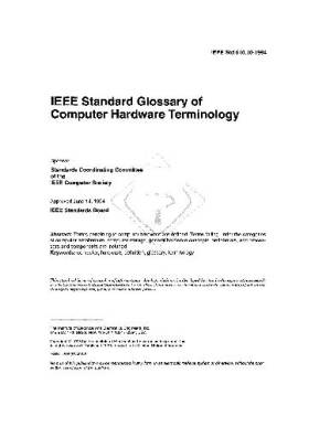دانلود کتاب IEEE Standard Glossary of Computer Hardware Terminology