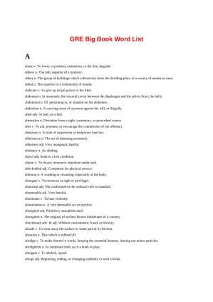 دانلود کتاب GRE Big Book Word List
