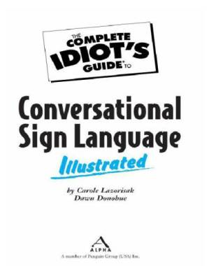 دانلود کتاب The Complete Idiot’s Guide to Conversational Sign Language Illustrated