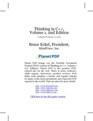 دانلود کتاب Thinking in C++ Volume 1
