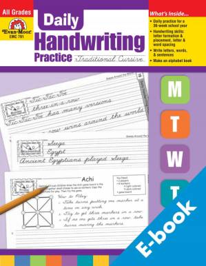 دانلود کتاب Daily Handwriting Practice Traditional Cursive, All Grades (Evan-Moor EMC 79)1.