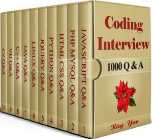 دانلود کتاب Coding Interview, 1000 Questions & Answers: Including Examination of C#, C++, HTML, CSS, JQuery, JavaScript, JAVA, Linux, PHP, MySQL, Python, Visual Basic Courses