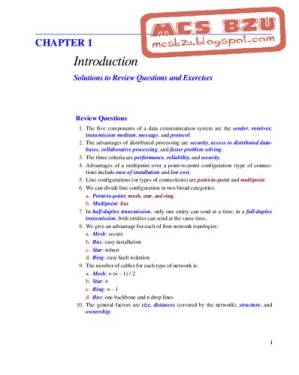 دانلود کتاب Solution Manual for Data Communications and Networking