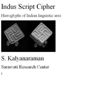 دانلود کتاب Indus script cipher: hieroglyphs of Indian linguistic area