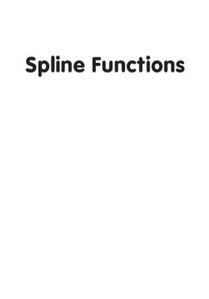 دانلود کتاب Spline functions, computations methods