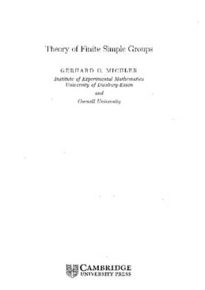 دانلود کتاب Theory of Finite Simple Groups
