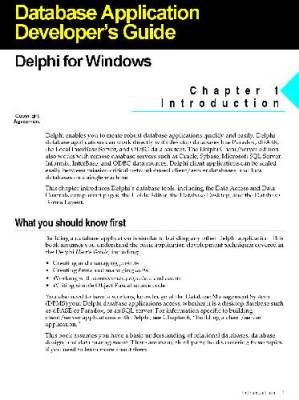 دانلود کتاب Delphi Database Application Developer’s Guide