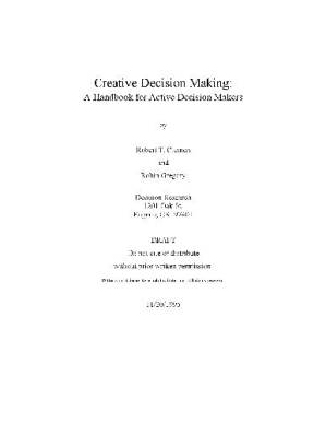 دانلود کتاب Creative Decision Making: A Handbook for Active Decision Makers